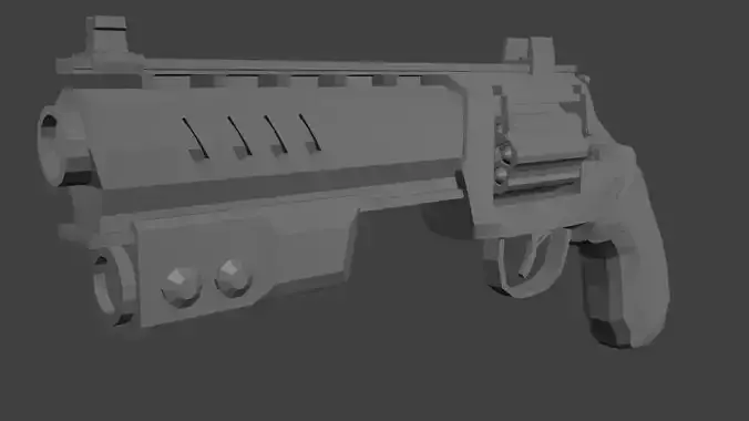 Sci-fi post-apocalyptic revolver