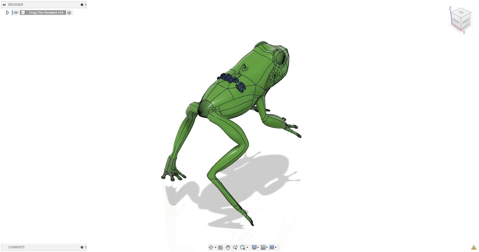 3DPS Frog Pendant 3D print model_4