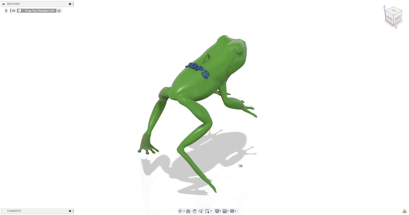 3DPS Frog Pendant 3D print model_3