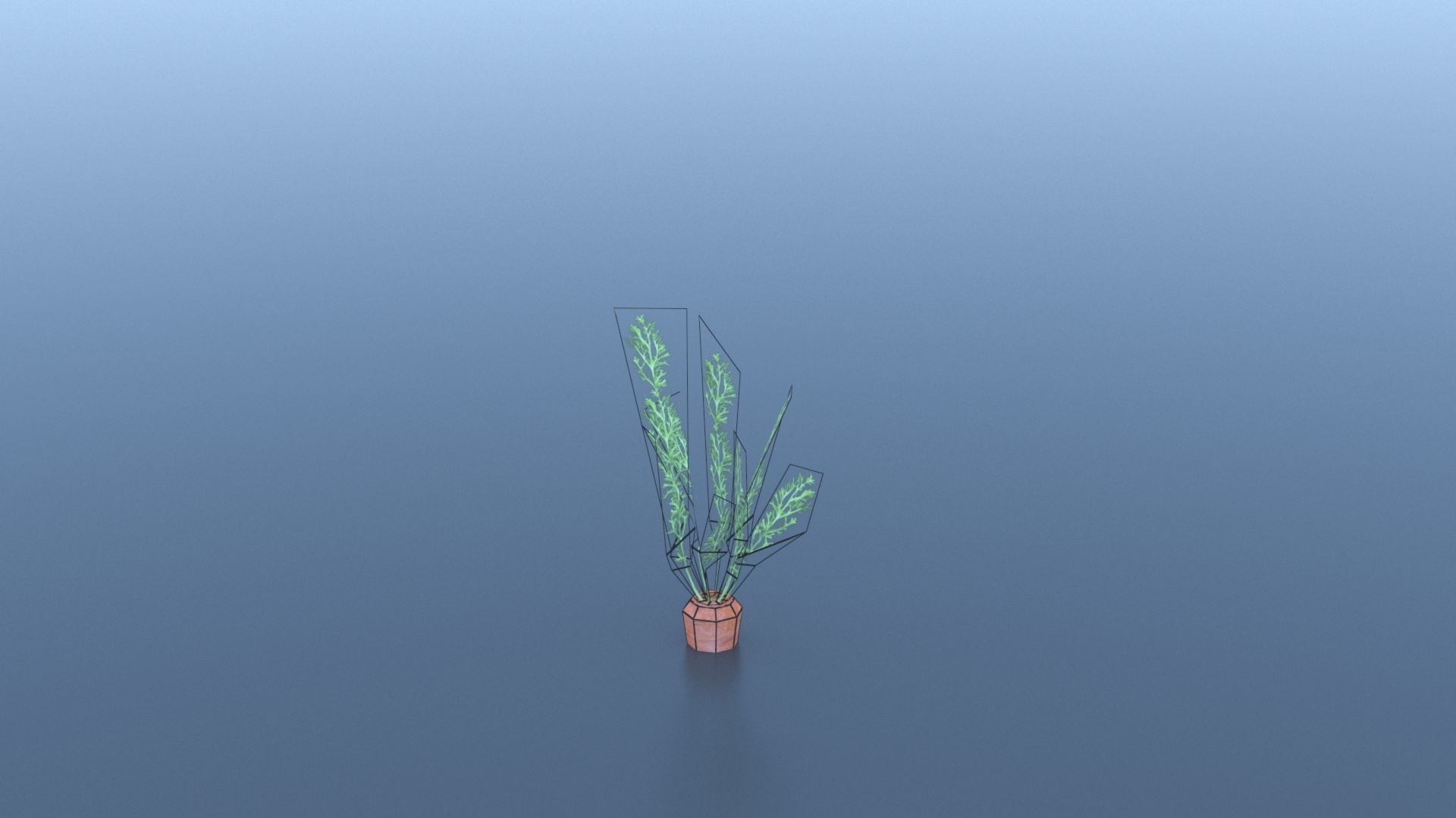 Carrot plant Free low-poly 3D model_5