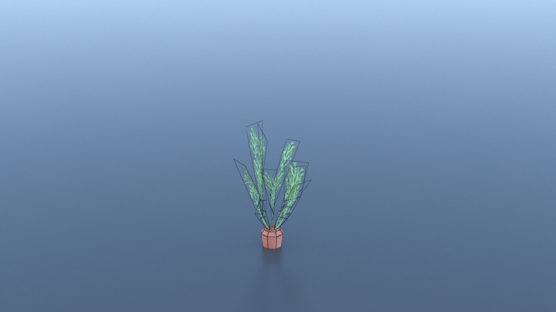 Carrot plant Free low-poly 3D model_4