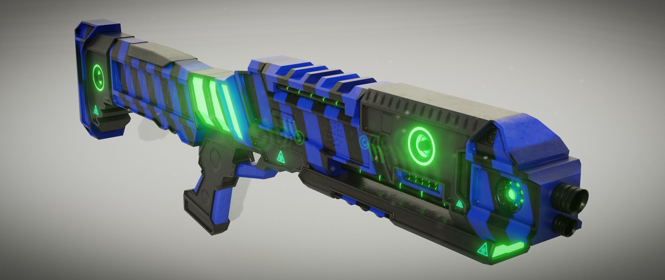 Sci fi Shotgun 3D model_7