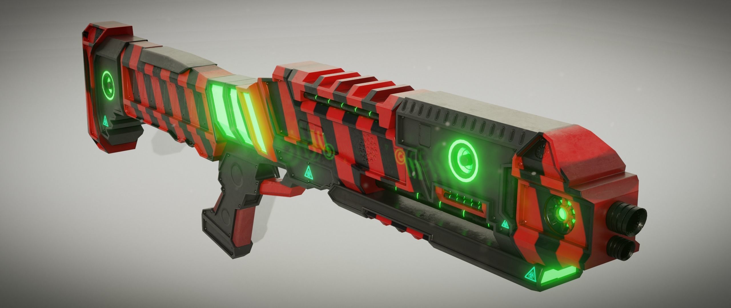 Sci fi Shotgun 3D model_11