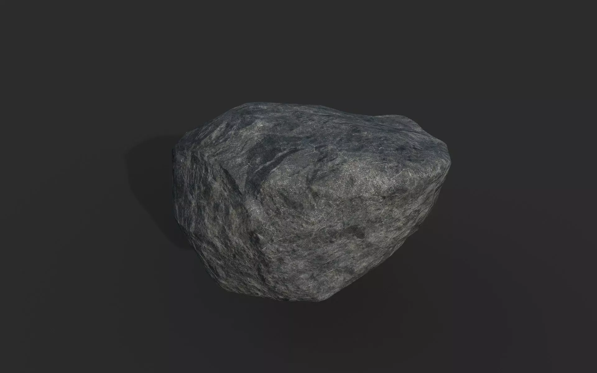 rock mossy Low-poly 3D model