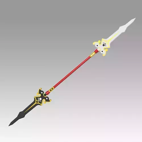 Elsword Ara Haan Spear Cosplay Weapon Prop 3D print model