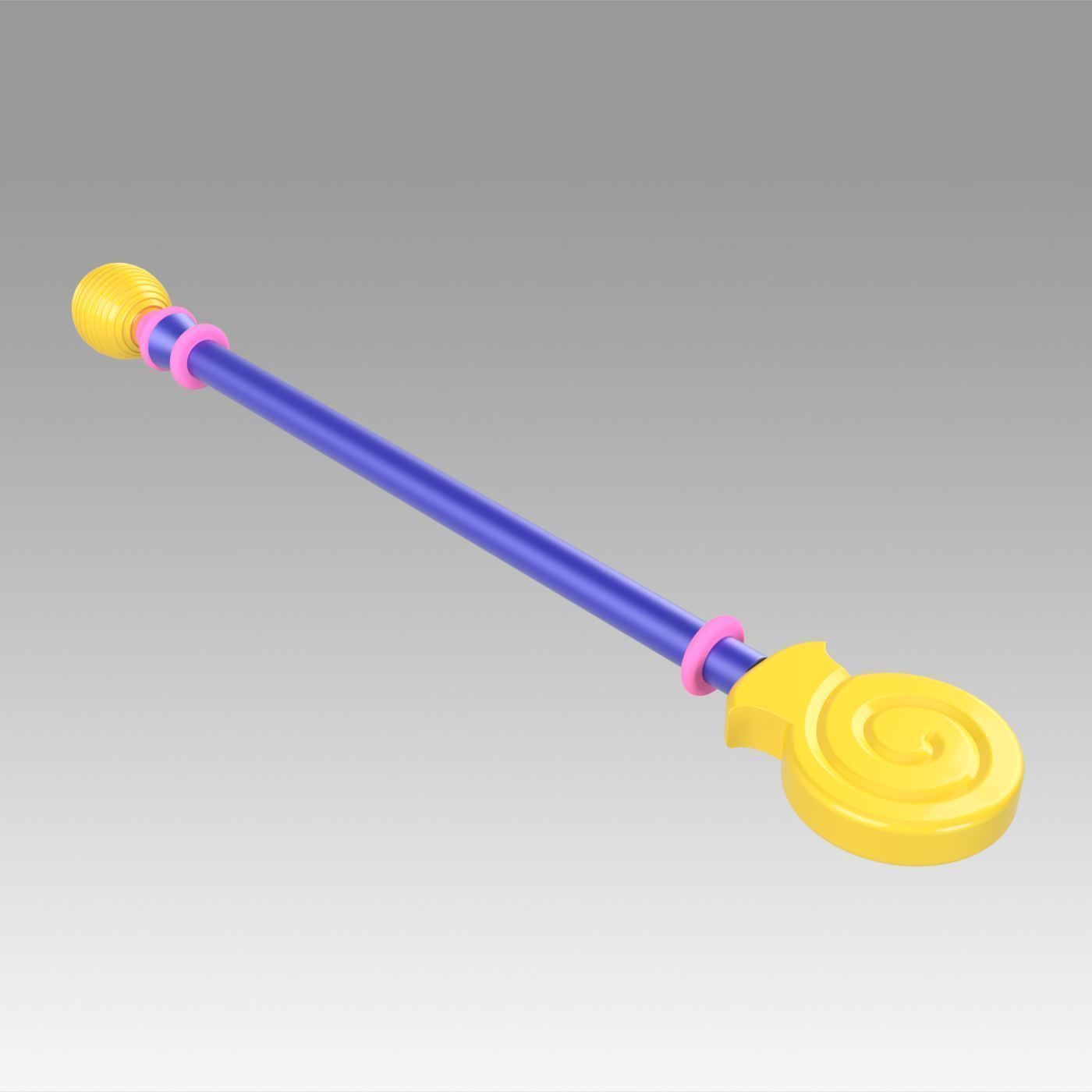 Yu Gi Oh 33 Yugioh Dark Magician Girl Staves Cosplay Weapon Prop 3D print model_4