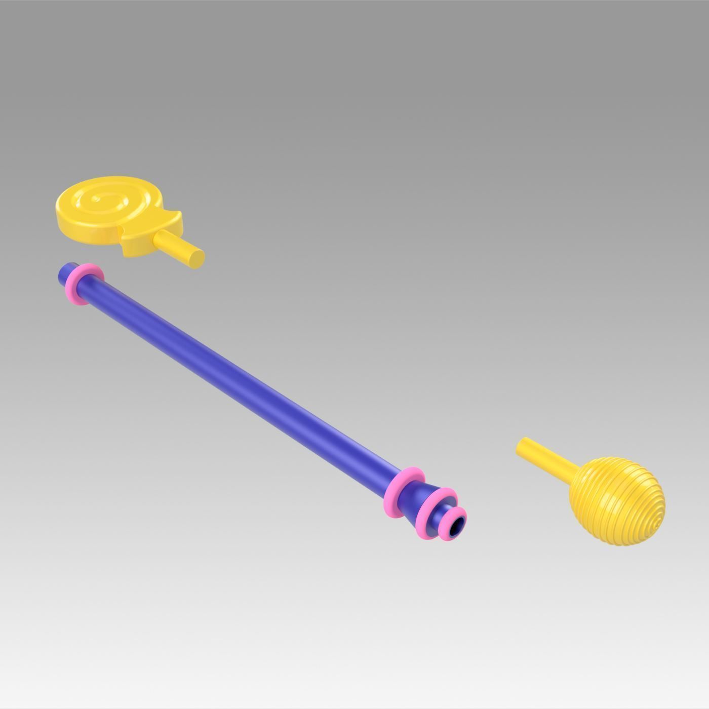 Yu Gi Oh 33 Yugioh Dark Magician Girl Staves Cosplay Weapon Prop 3D print model_9