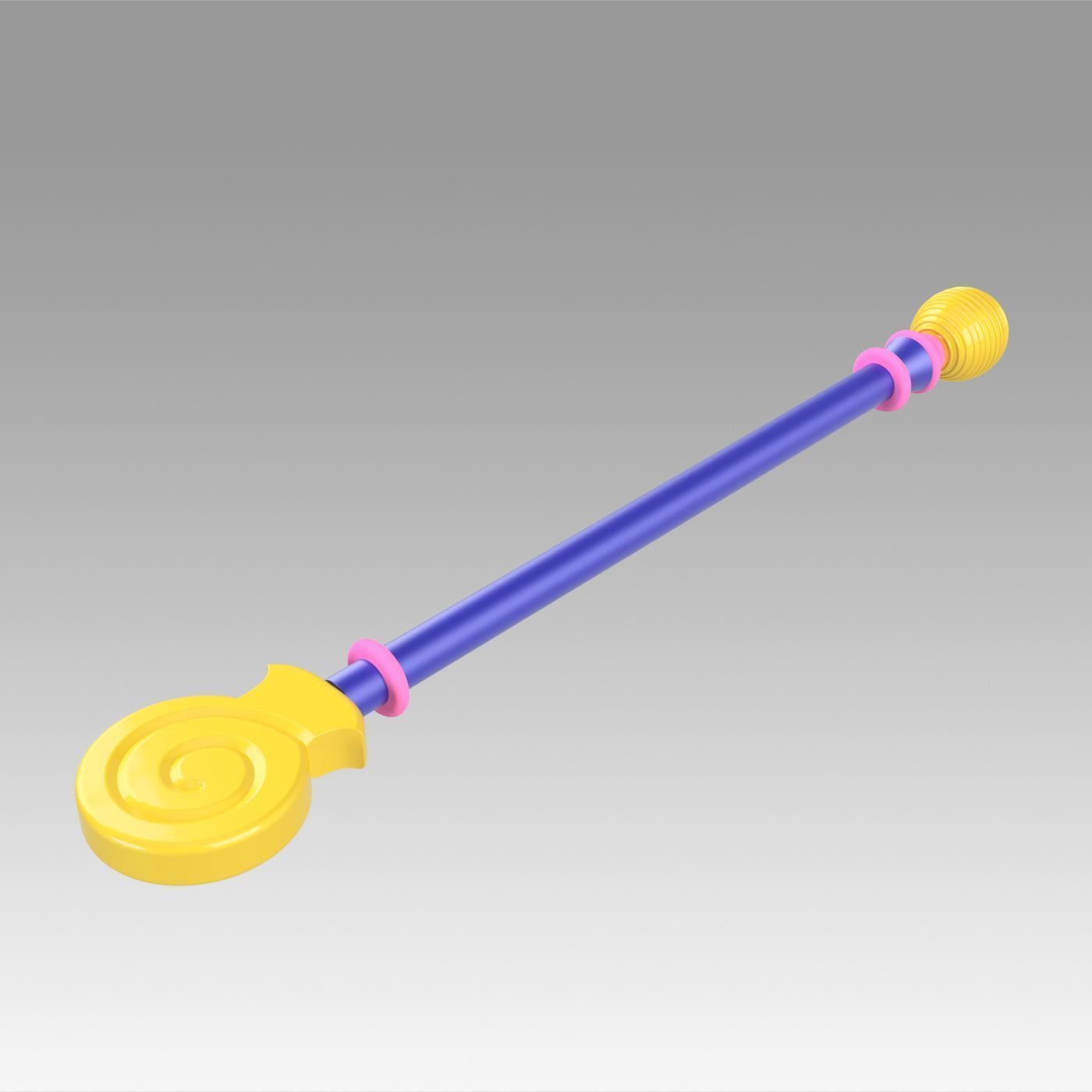 Yu Gi Oh 33 Yugioh Dark Magician Girl Staves Cosplay Weapon Prop 3D print model_6