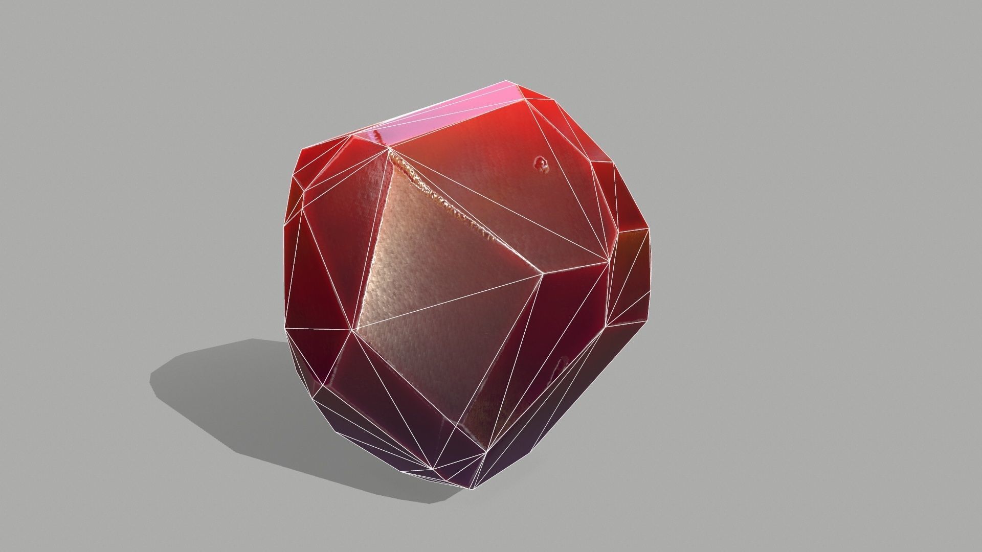 Crystal Set stone Low-poly 3D model_9