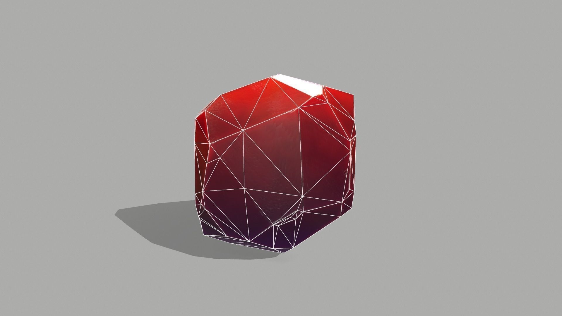 Crystal Set stone Low-poly 3D model_3