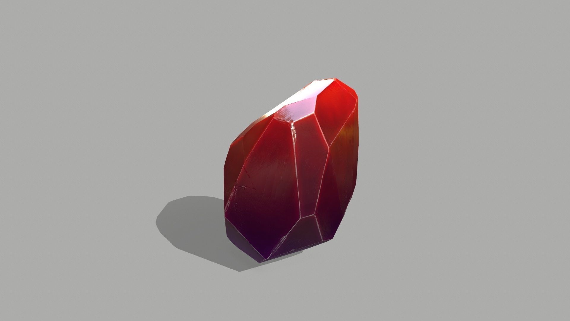 Crystal Set stone Low-poly 3D model_2
