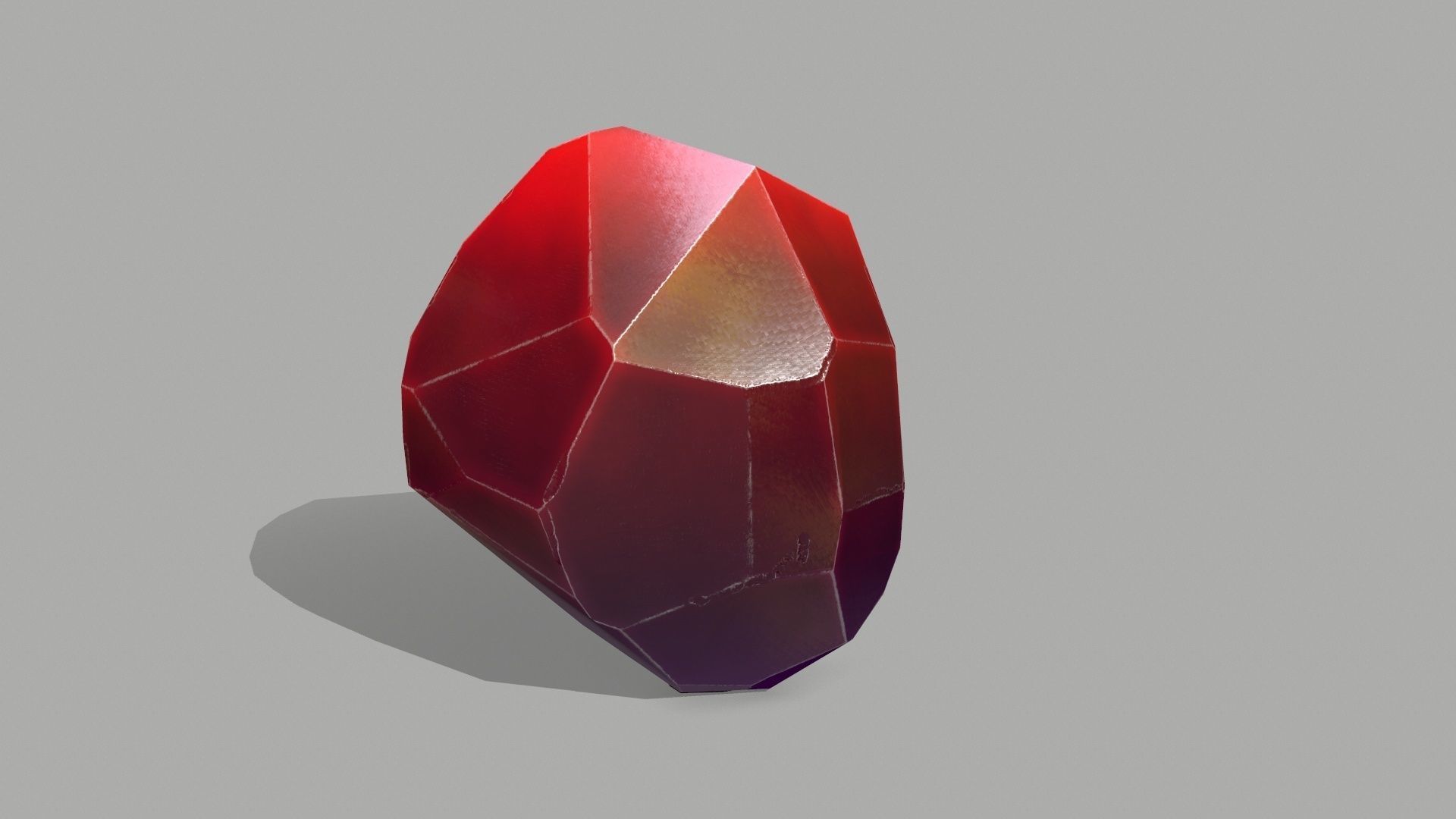 Crystal Set stone Low-poly 3D model_7