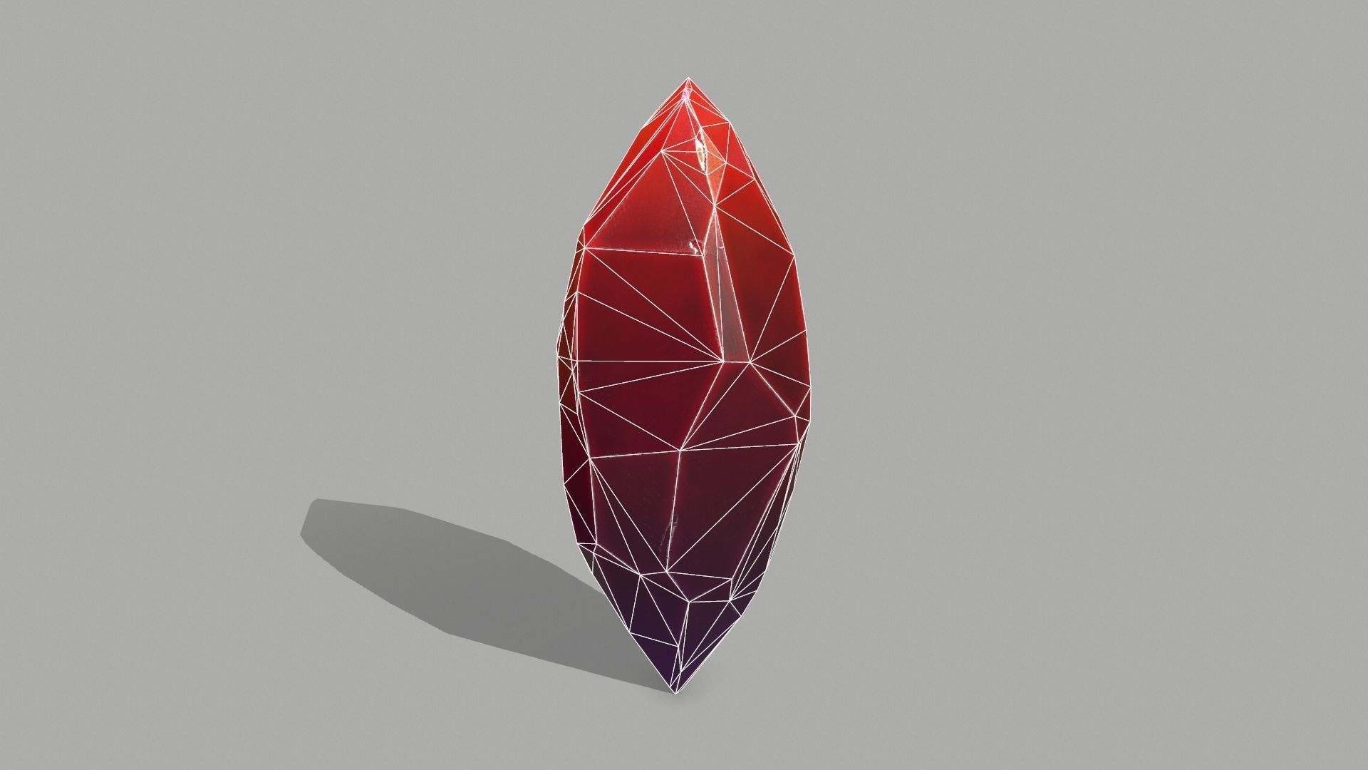 Crystal Set stone Low-poly 3D model_6