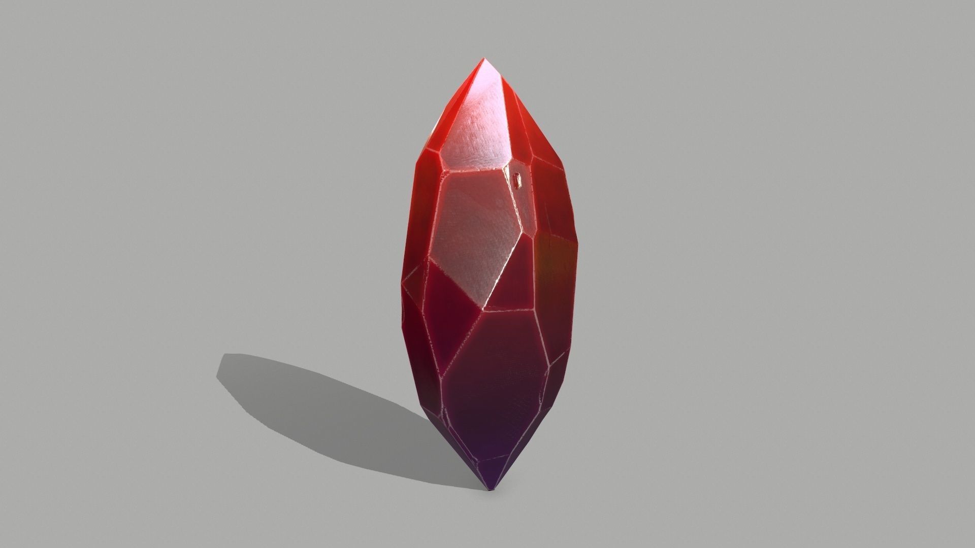 Crystal Set stone Low-poly 3D model_4