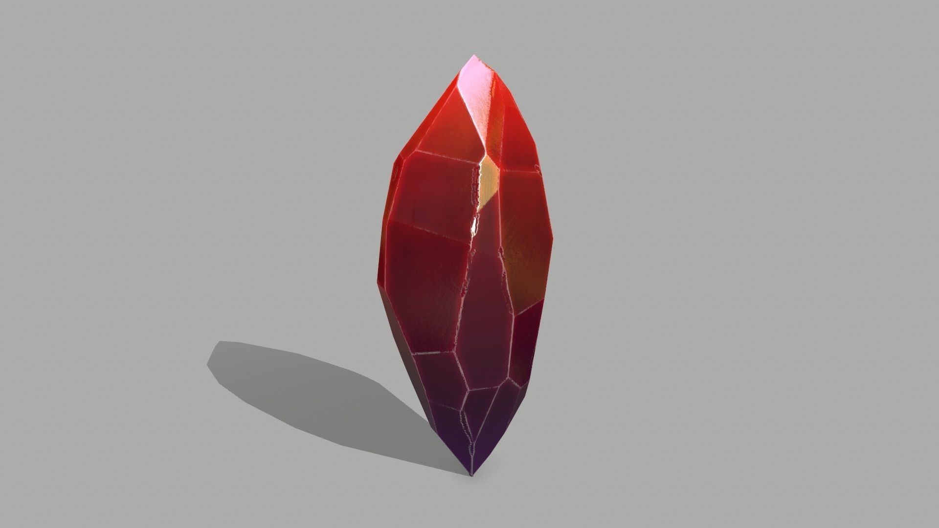 Crystal Set stone Low-poly 3D model_5
