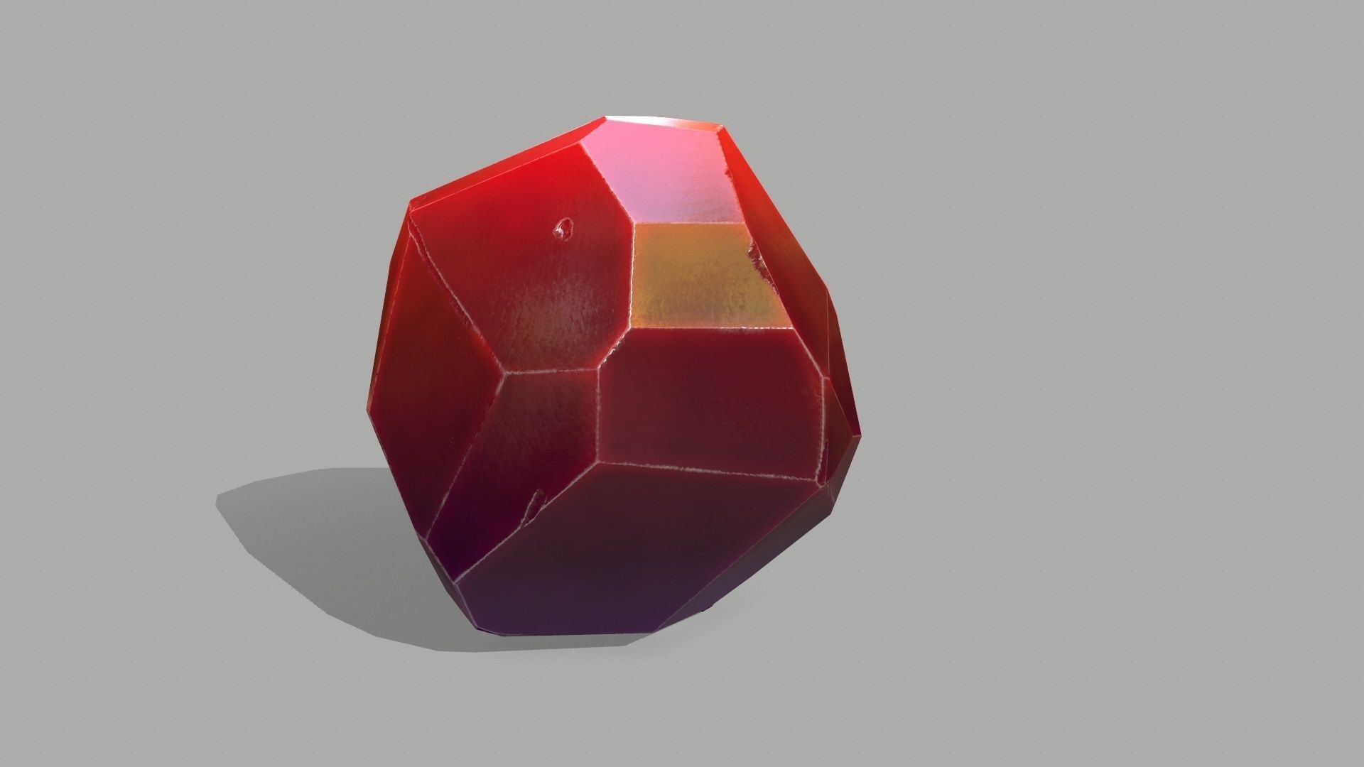Crystal Set stone Low-poly 3D model_8