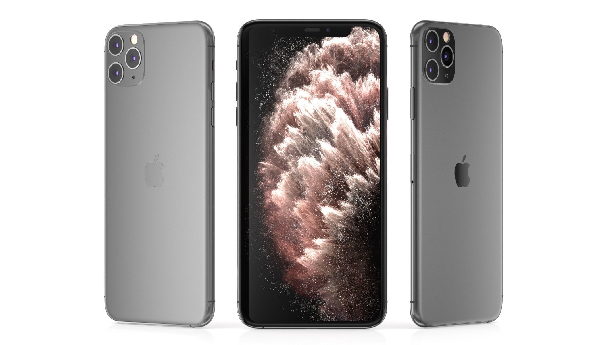iPhone 11 iPhone 11 Pro iPhone 11 Pro Max Set 3D model_87