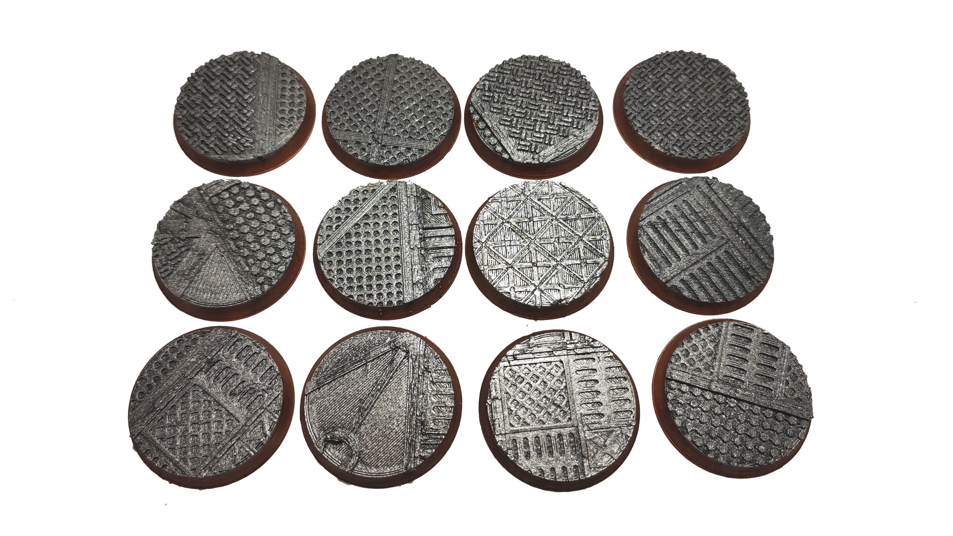 x1000 Round Oval Square Rectangular Hexagonal industrial bases 3D print model_28