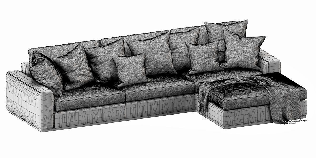 Flexform Beauty Chaise Lounge 3D model_4