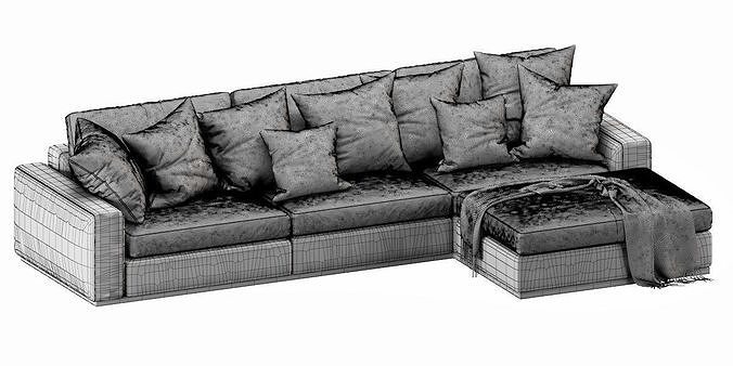 Flexform Beauty Chaise Lounge 3D model 5