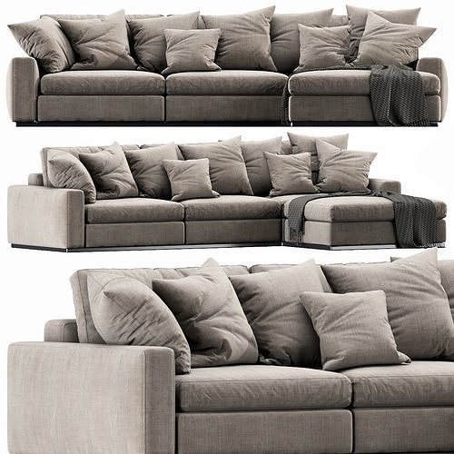 Flexform Beauty Chaise Lounge 3D model 2