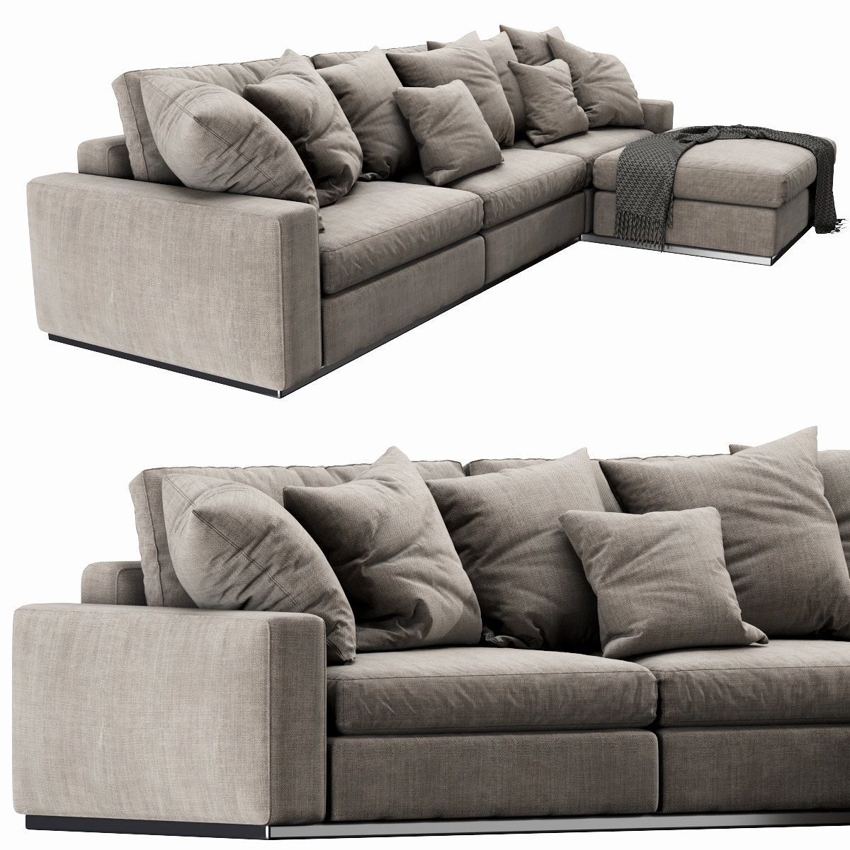 Flexform Beauty Chaise Lounge 3D model_9