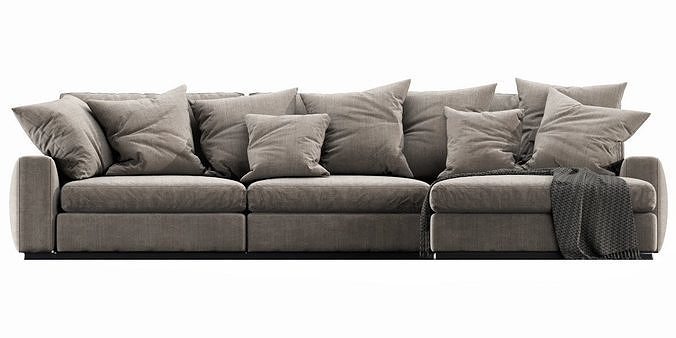 Flexform Beauty Chaise Lounge 3D model 7