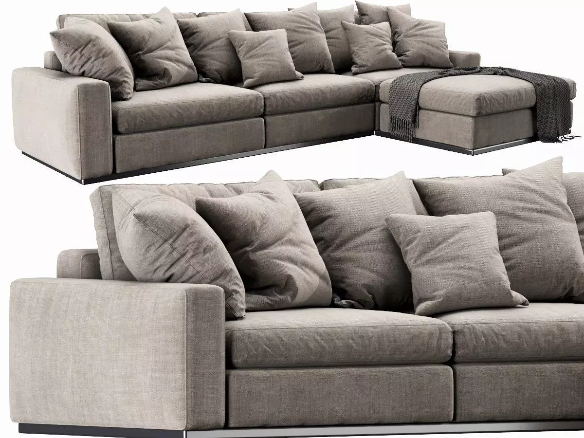 Flexform Beauty Chaise Lounge 3D model_0