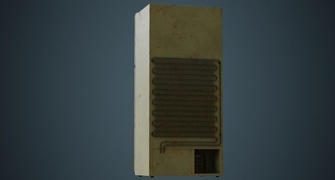 Refrigerator 4B Low-poly 3D model 6
