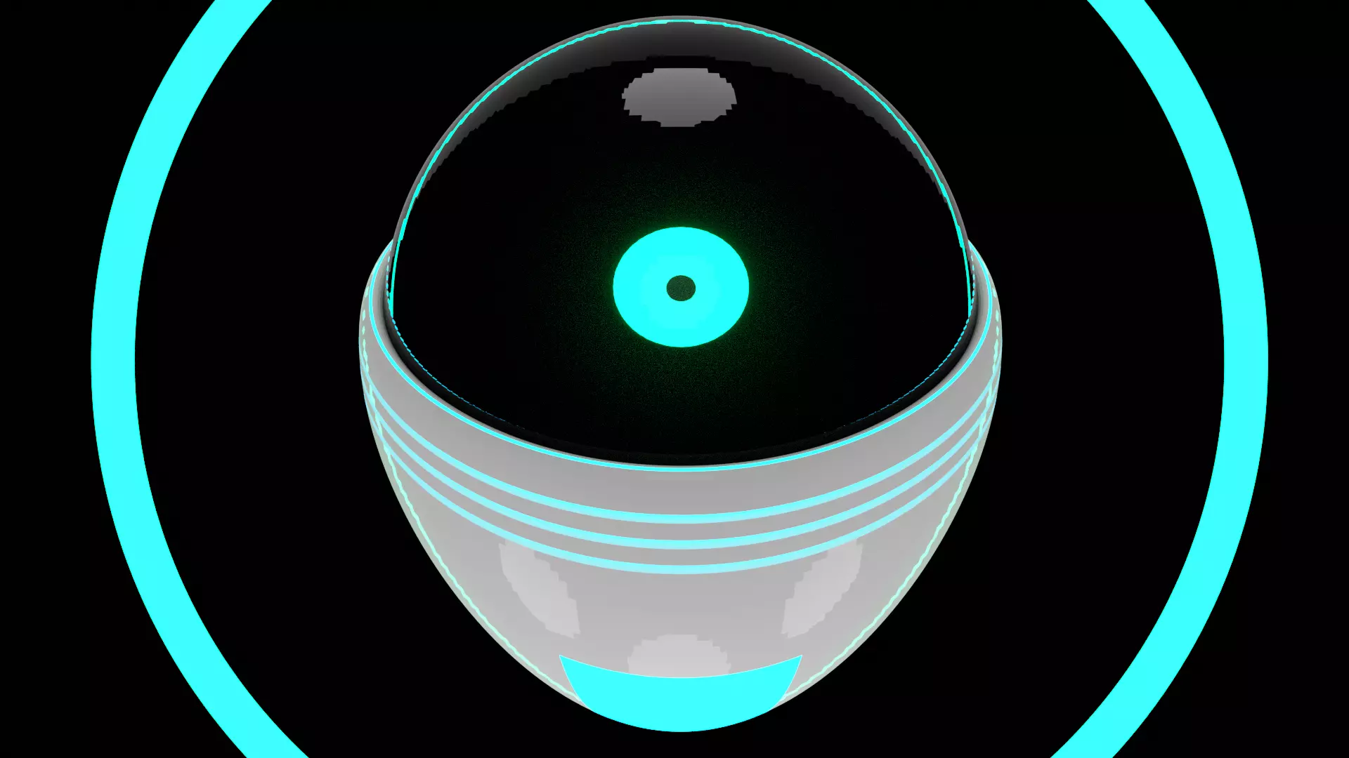 Neon robot Low-poly 3D model