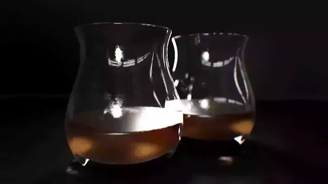 muggs two whiskey glasses
