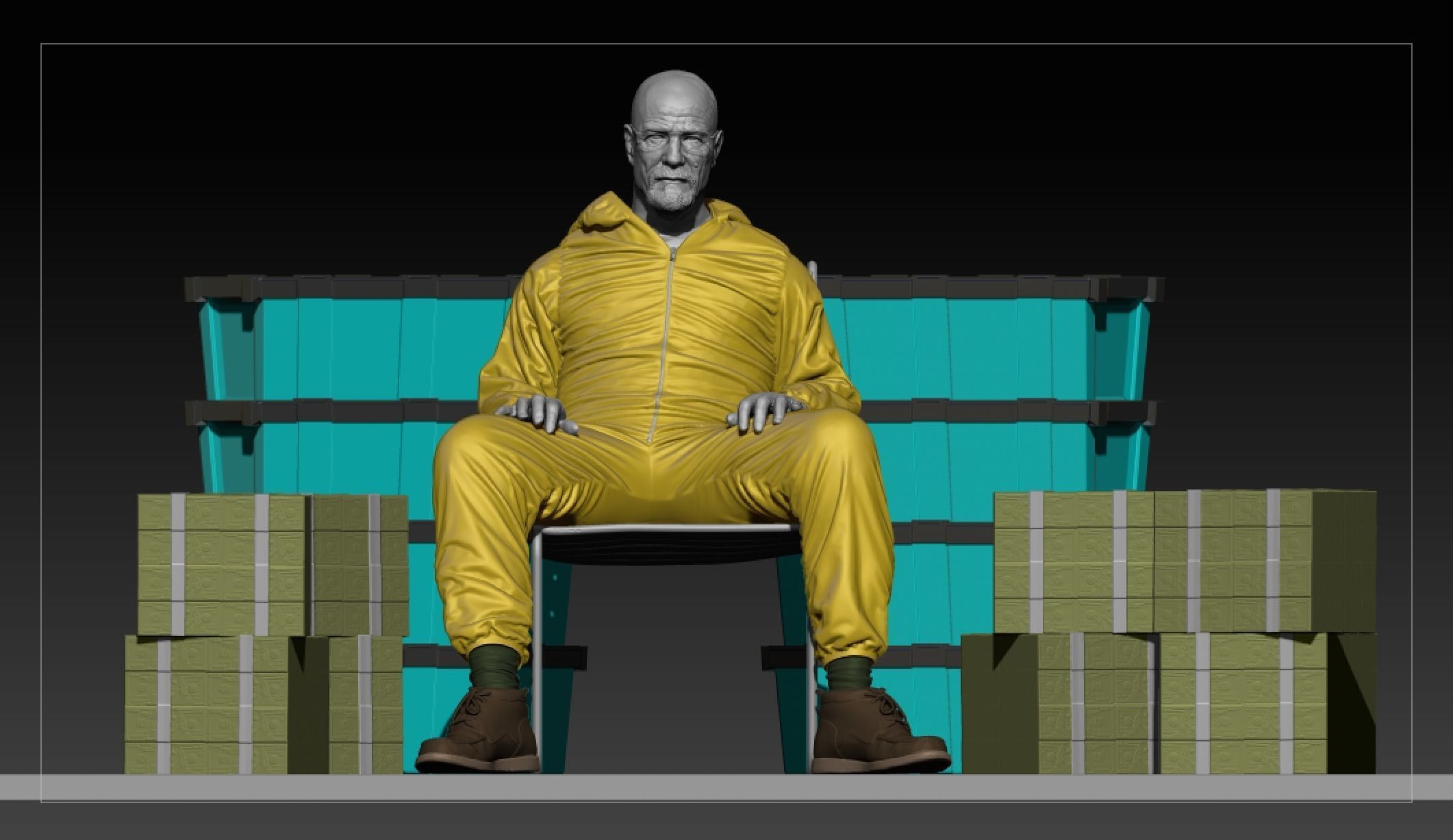 Breaking Bad - Walter White - Heisenberg 3D print model_4