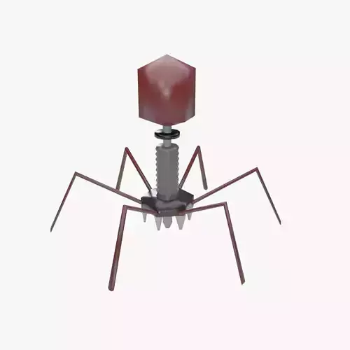 Bacteriophage Virus Low-poly 3D model