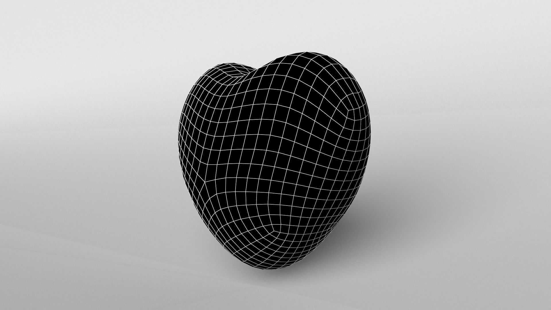 Copper Heart Low-poly 3D model_7