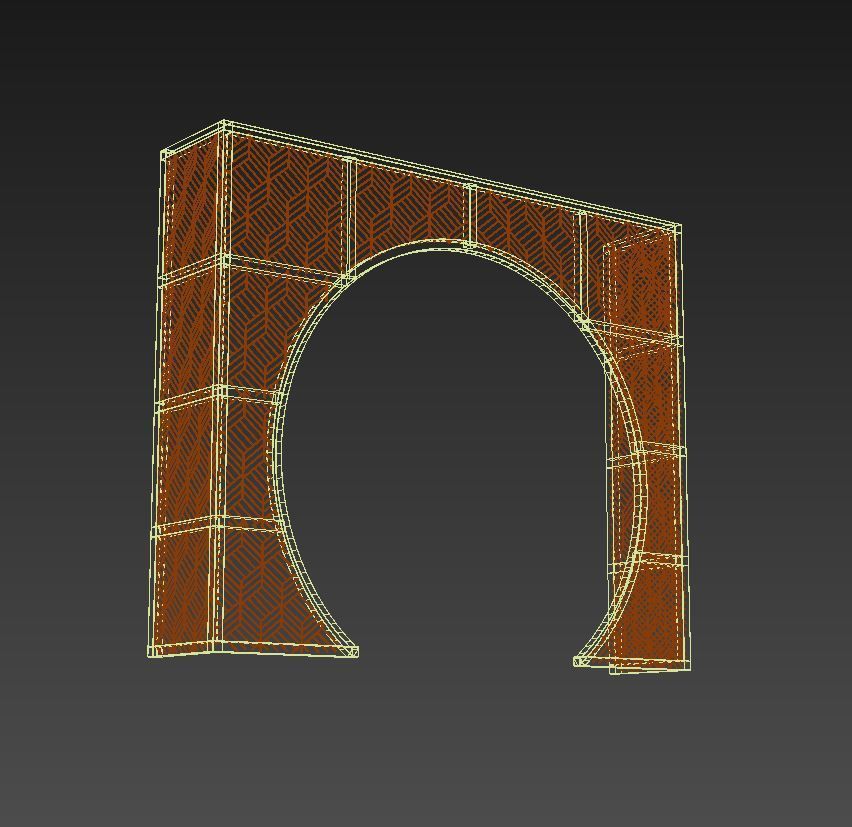 Wedding Backdrop Arch Design Low-poly 3D model_2