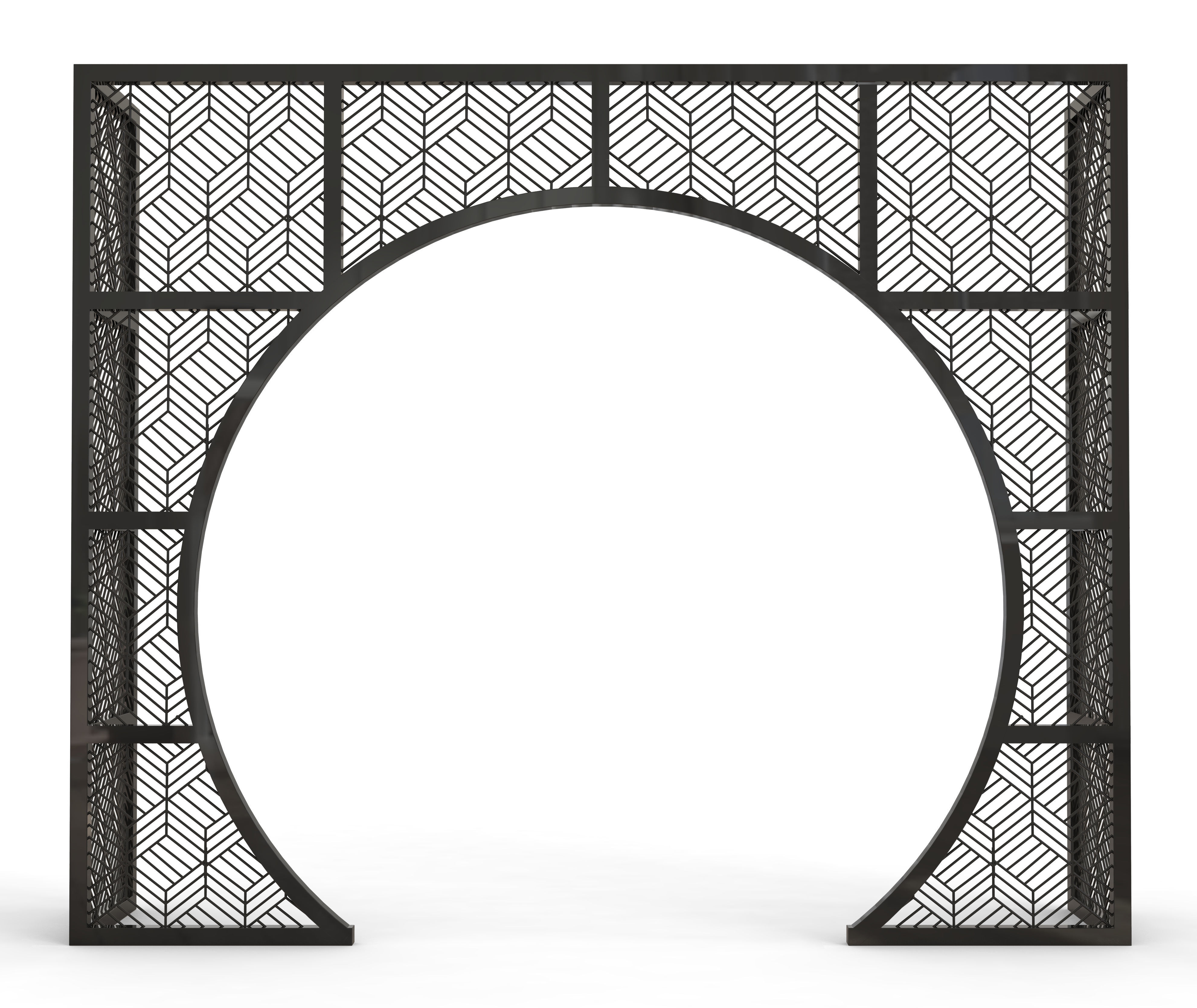 Wedding Backdrop Arch Design Low-poly 3D model_1