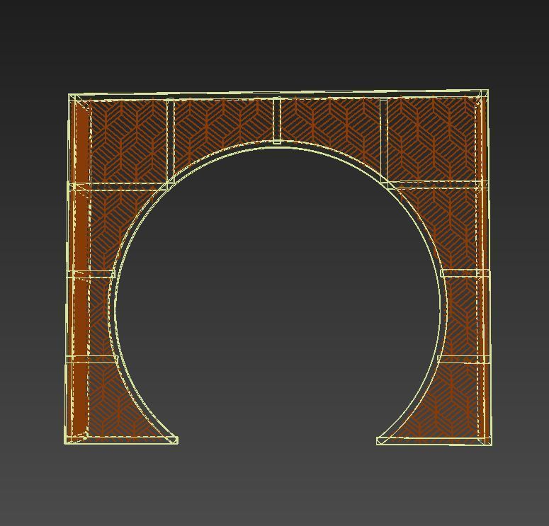 Wedding Backdrop Arch Design Low-poly 3D model_3