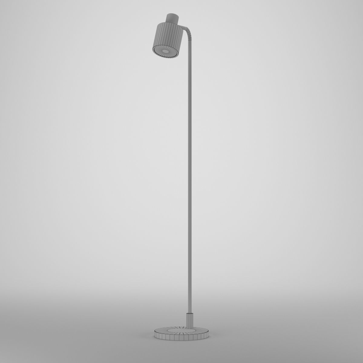Salena Arched Floor LED Lamp by Foundstone 3D model_1