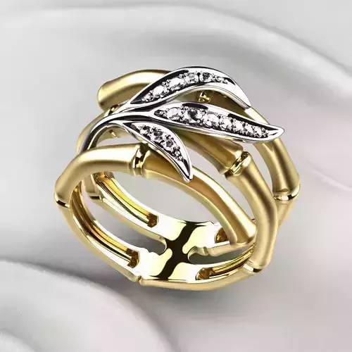 Carrera Bambu Style Gold Ring