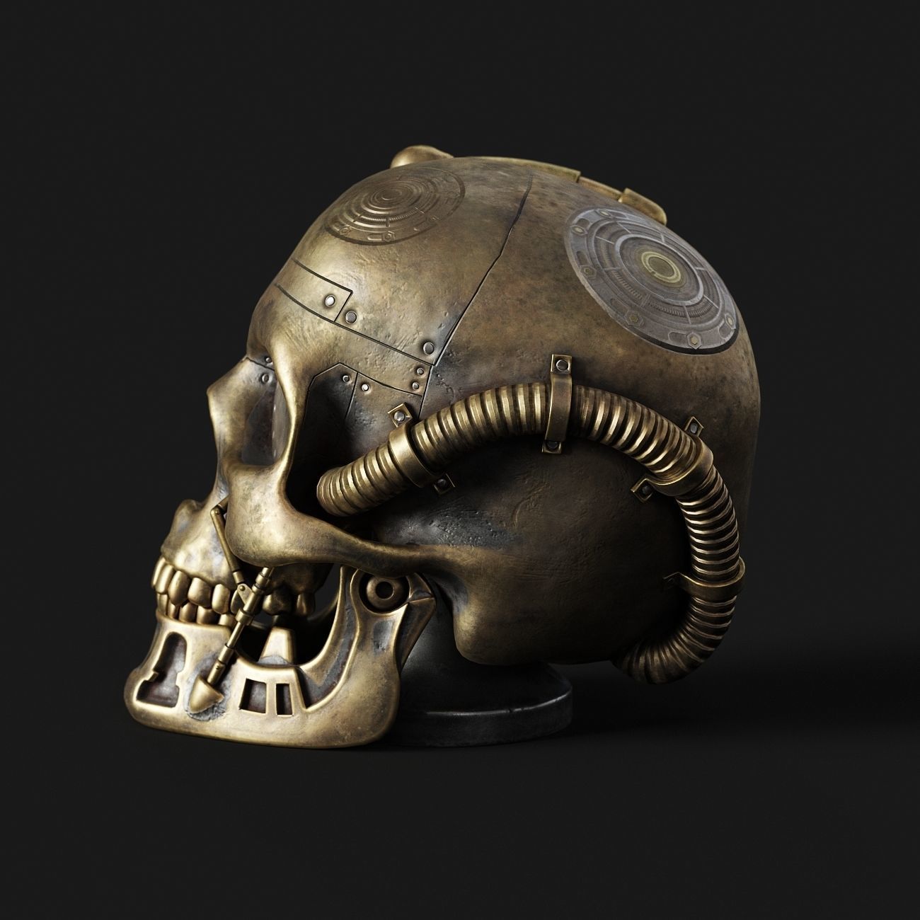 Steampunk Skull 3D model_4