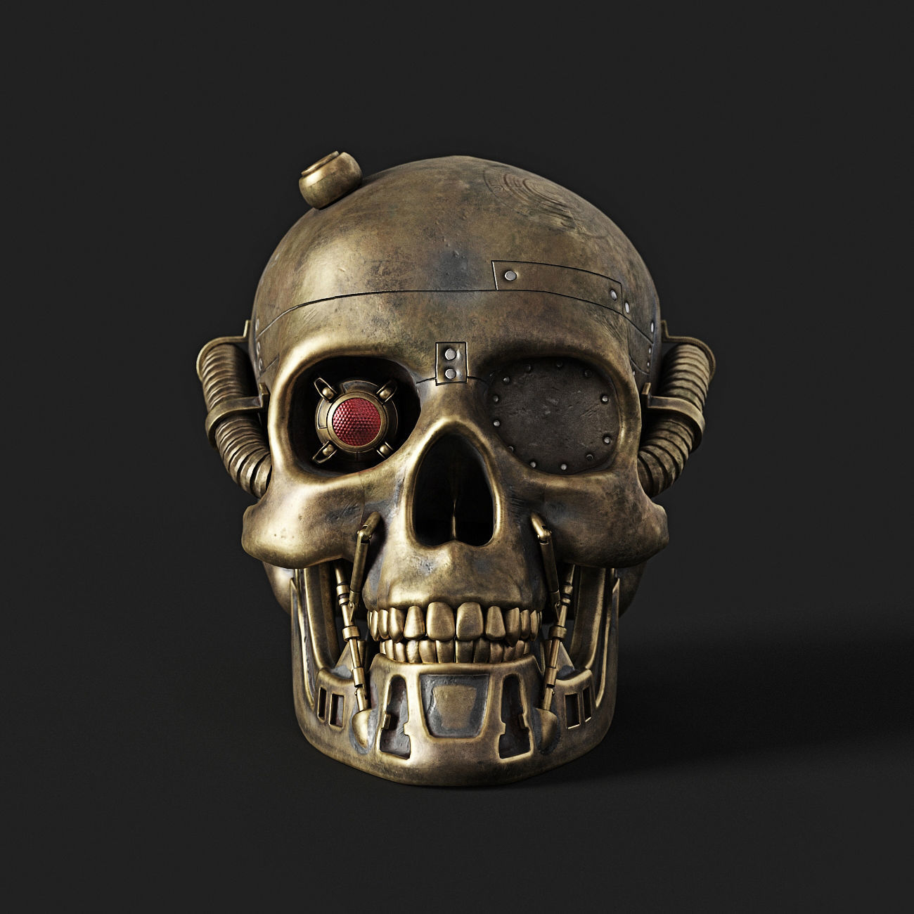 Steampunk Skull 3D model_1