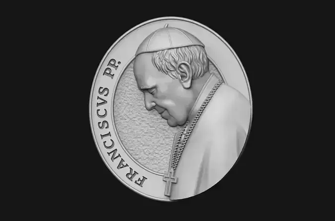 Pope Francis Medallion 3D print model