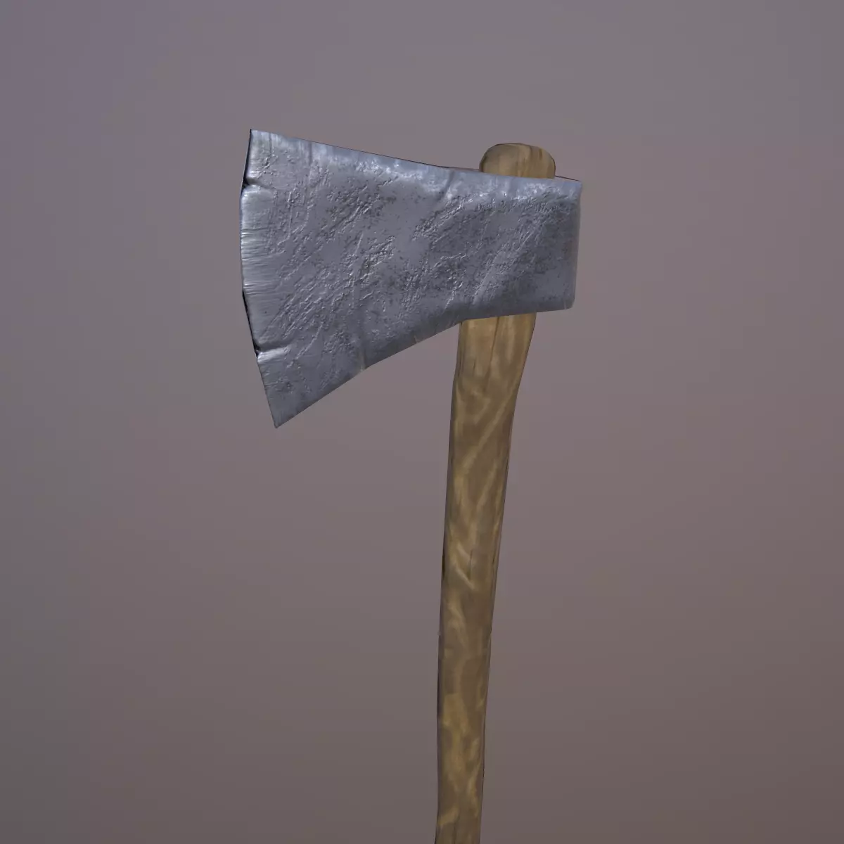 Axe with wooden handle Free low-poly 3D model