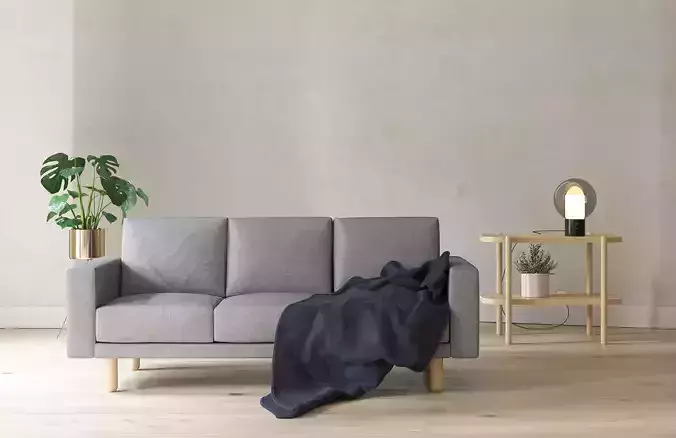 Sofa - Scandinavian style - photorealist