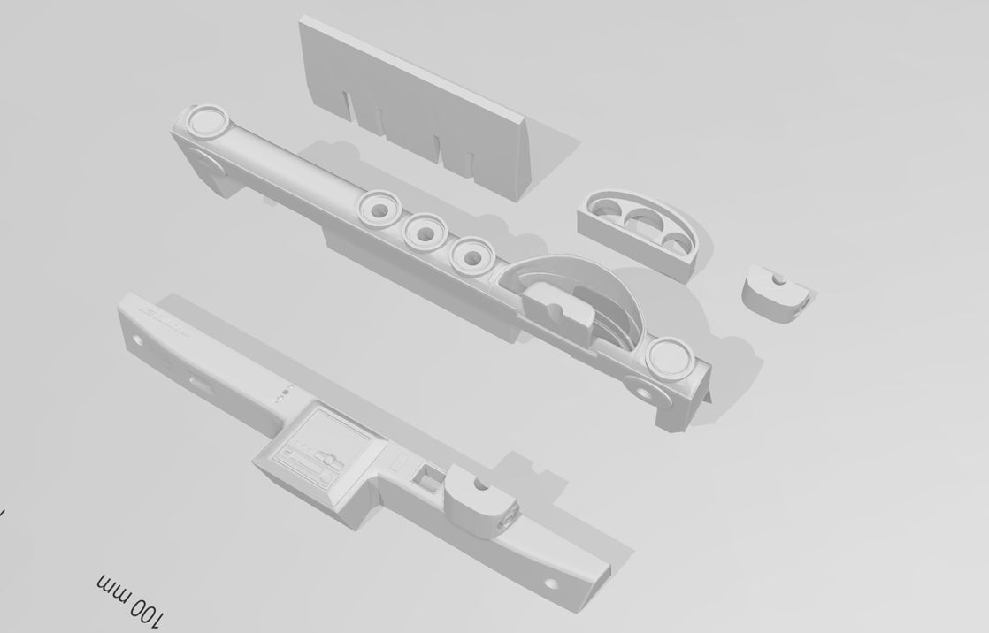 S15 dash with options for RC 3D print model_2