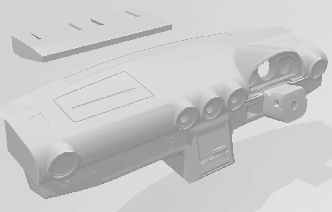S15 dash with options for RC 3D print model_0
