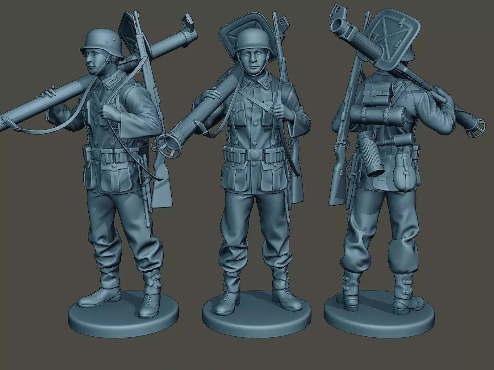 German soldier ww2 Stand up G4 3D print model