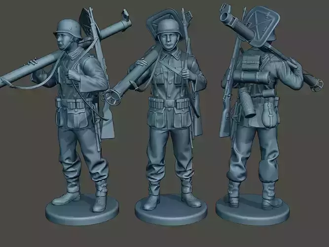 German soldier ww2 Stand up G4 3D print model