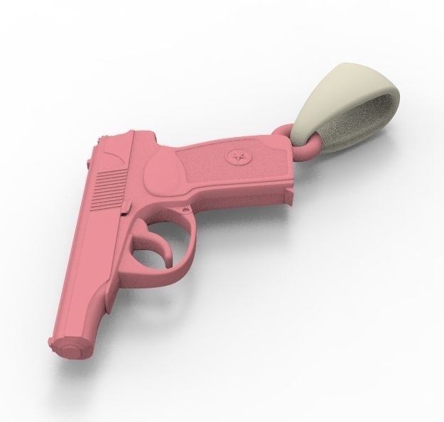 gun pendant 3D print model_5