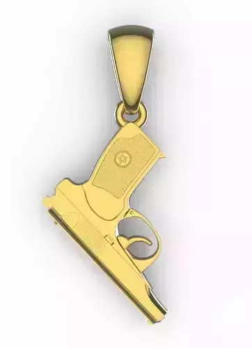 gun pendant 3D print model
